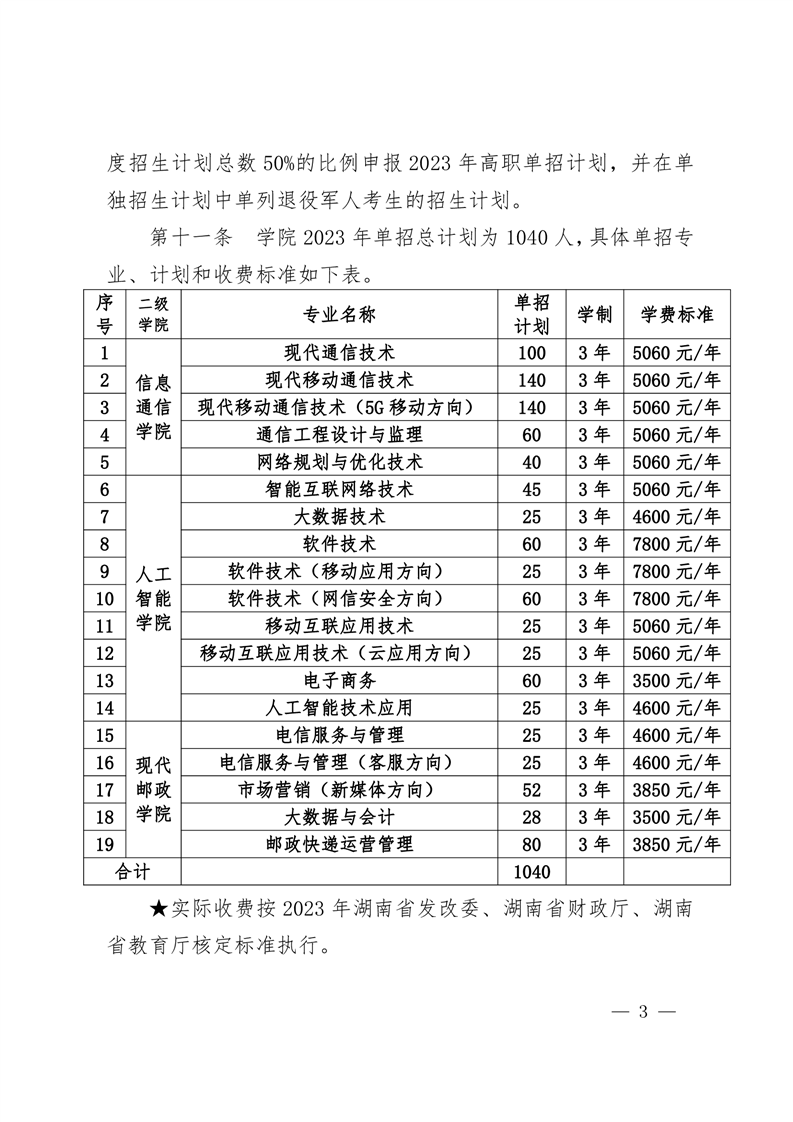 2023年湖南邮电职业技术学院单招章程03.png